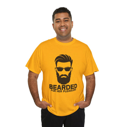 Bearded For Her Pleasure Graphic Tee Graphic Tees Australia Graphic T-Shirt Australia -  Cool Graphic T-Shirts Online -  Bearded For Her Pleasure T-Shirt | Funny Graphic T-Shirts Australia