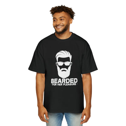 Bearded For Her Pleasure Oversized Tee Graphic Tees Australia Black / S Graphic T-Shirt Australia -  Cool Graphic T-Shirts Online -  Bearded For Her Pleasure Oversized Tee | Funny Oversized T-Shirt