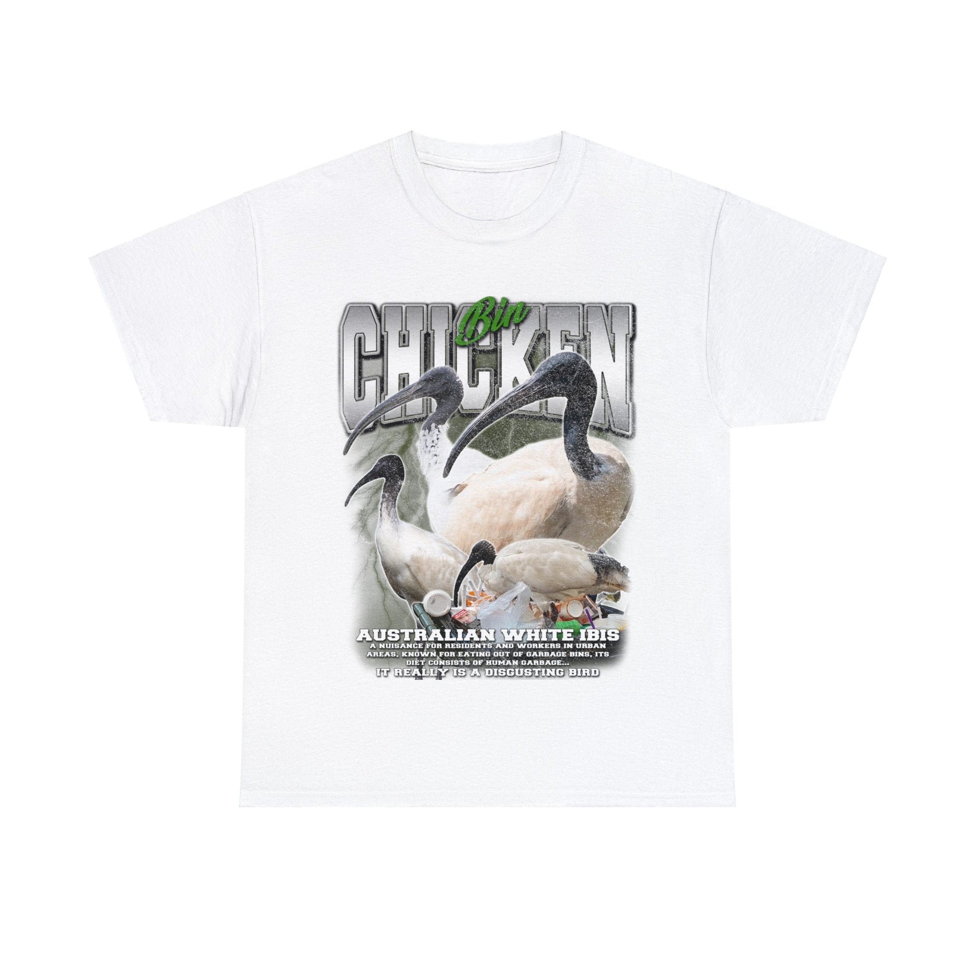 Bin Chicken Vintage Graphic Tee Graphic Tees Australia White / S Graphic T-Shirt Australia -  Cool Graphic T-Shirts Online -  Bin Chicken Vintage T-Shirt | Retro & Vintage T-Shirts Australia