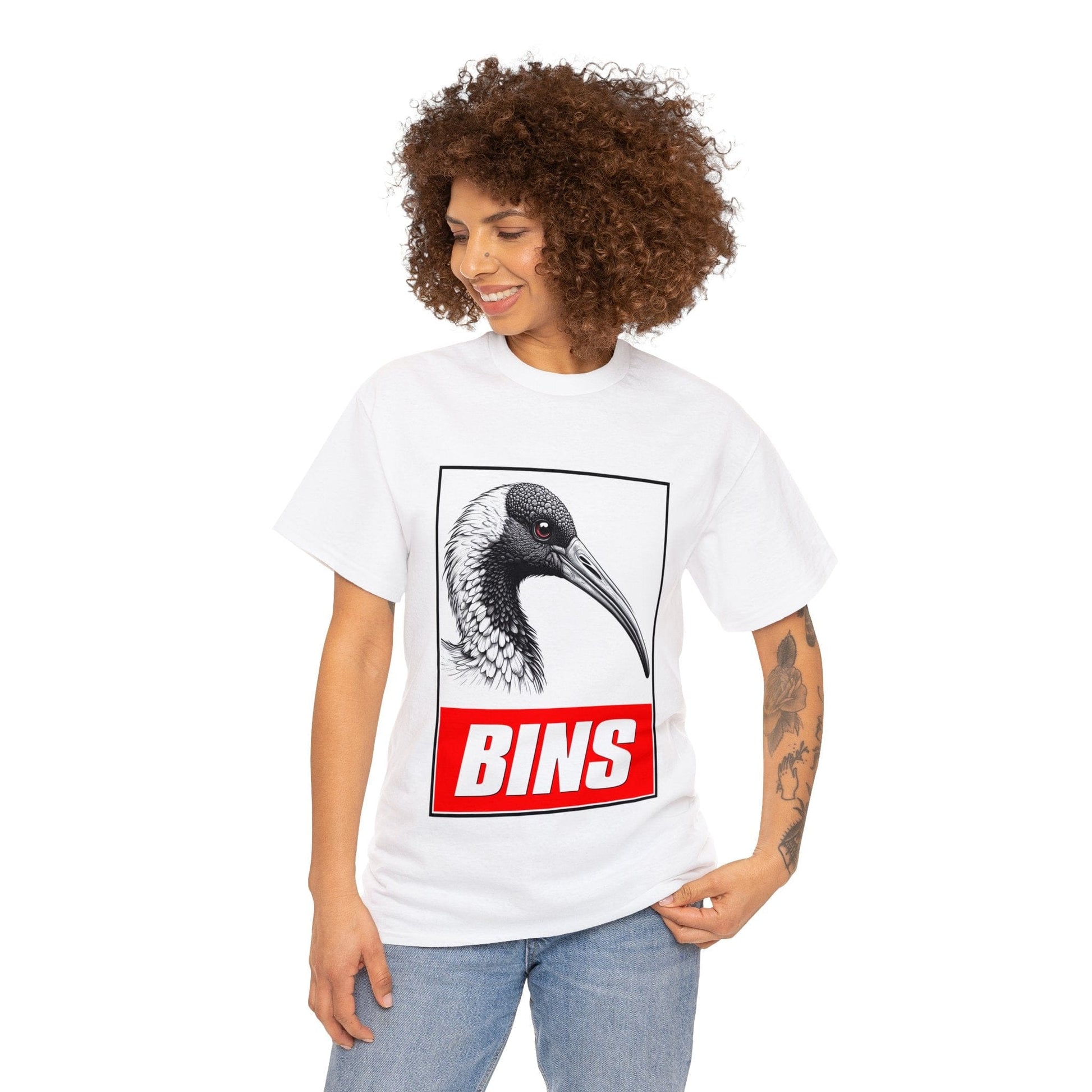 Bins Bin Chicken Graphic Tee Graphic Tees Australia Graphic T-Shirt Australia -  Cool Graphic T-Shirts Online -  Bins Bin Chicken Graphic Tee | Funny T-Shirts Australia