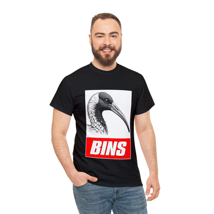 Bins Bin Chicken Graphic Tee Graphic Tees Australia Black / S Graphic T-Shirt Australia -  Cool Graphic T-Shirts Online -  Bins Bin Chicken Graphic Tee | Funny T-Shirts Australia