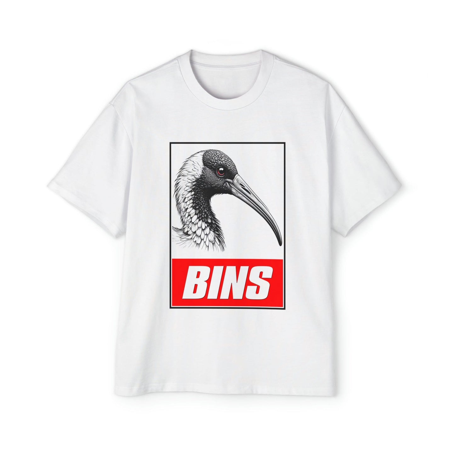 Bins Bin Chicken Oversized Tee Graphic Tees Australia Graphic T-Shirt Australia -  Cool Graphic T-Shirts Online -  Bins Bin Chicken Oversized Tee | Funny T-Shirts Australia