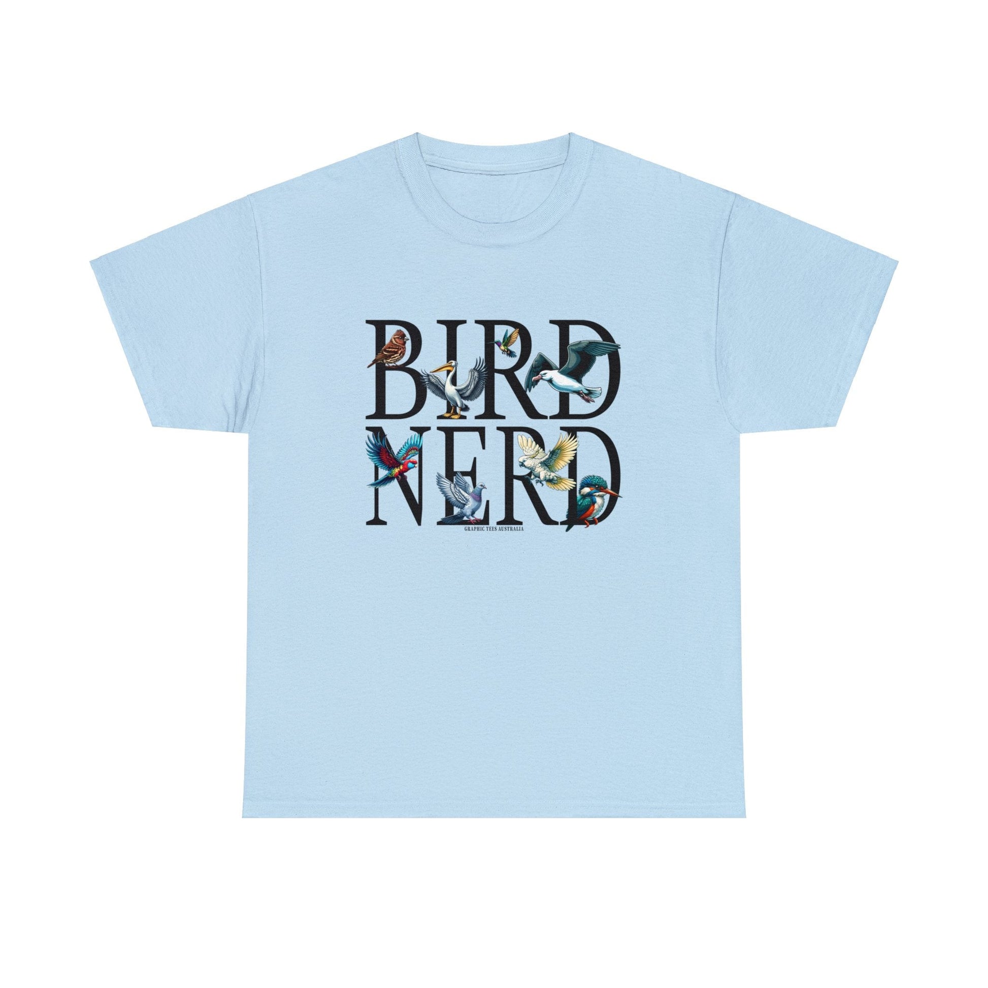 Bird Nerd Graphic Tee Graphic Tees Australia Light Blue / S Graphic T-Shirt Australia -  Cool Graphic T-Shirts Online - 