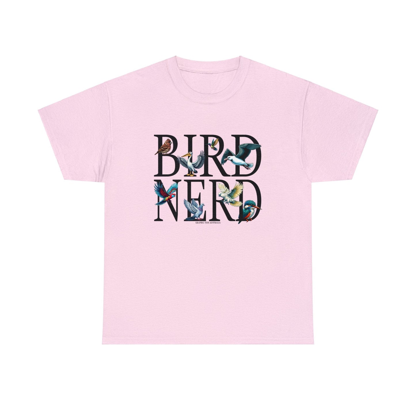 Bird Nerd Graphic Tee Graphic Tees Australia Light Pink / S Graphic T-Shirt Australia -  Cool Graphic T-Shirts Online - 