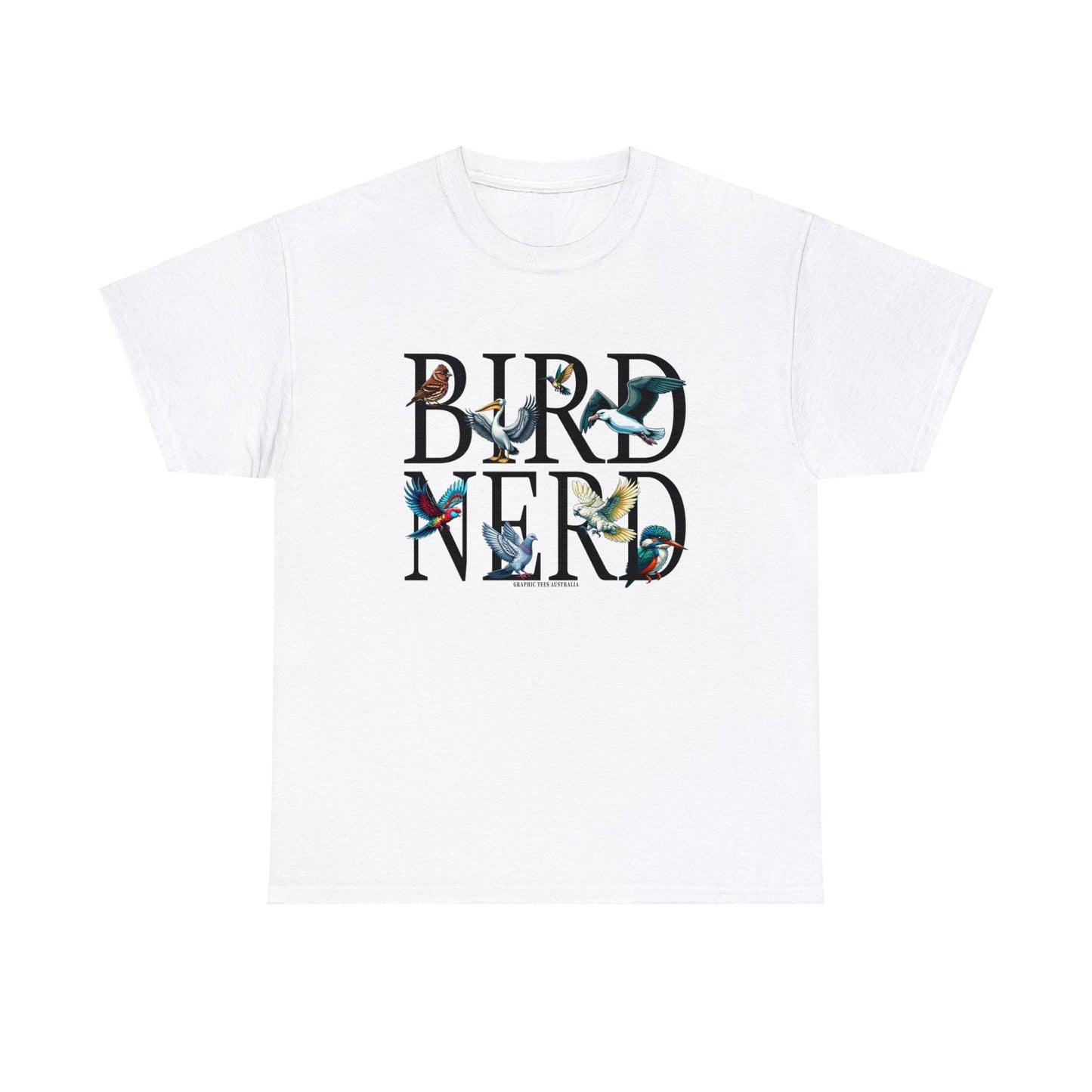 Bird Nerd Graphic Tee Graphic Tees Australia White / S Graphic T-Shirt Australia -  Cool Graphic T-Shirts Online - 