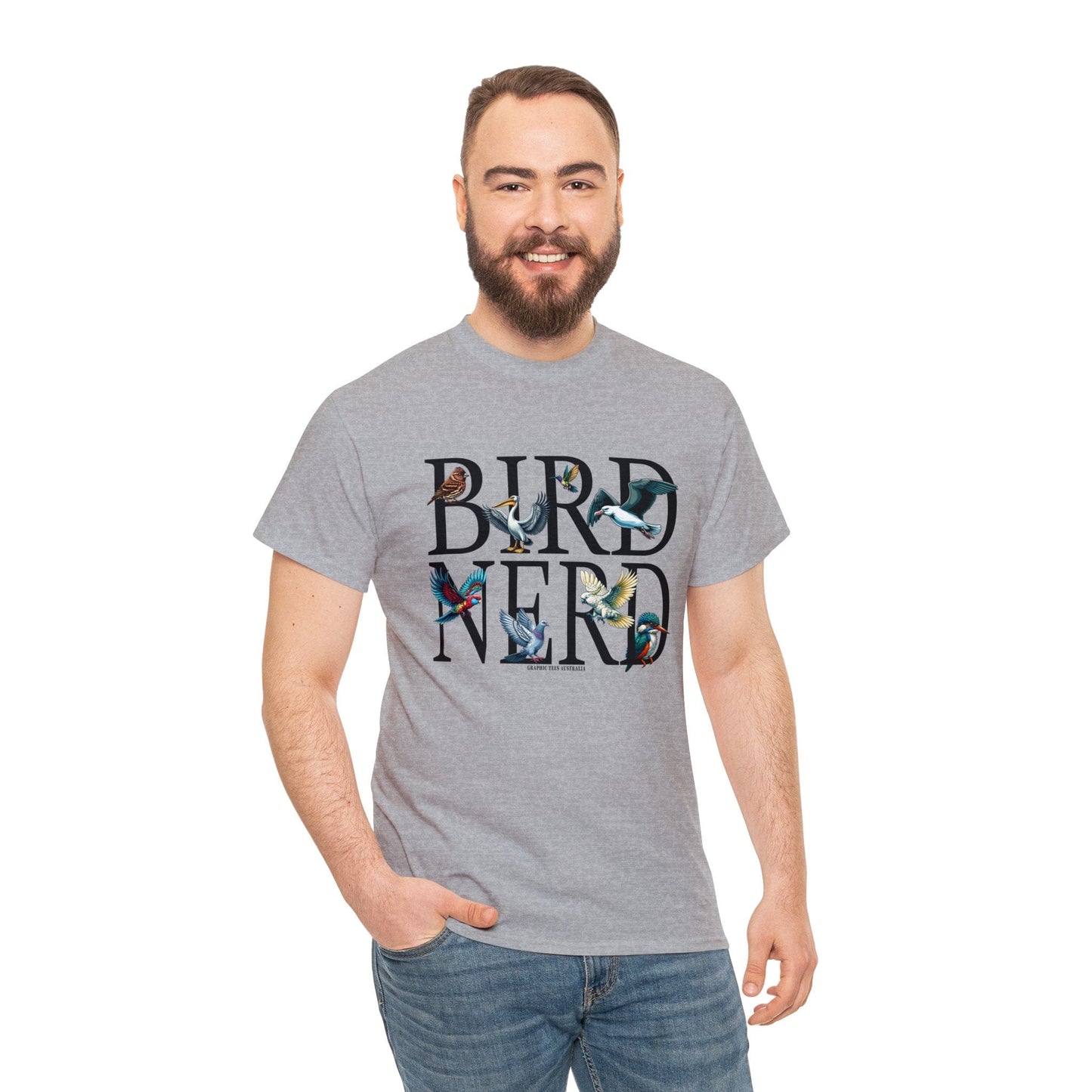 Bird Nerd Graphic Tee Graphic Tees Australia Graphic T-Shirt Australia -  Cool Graphic T-Shirts Online - 