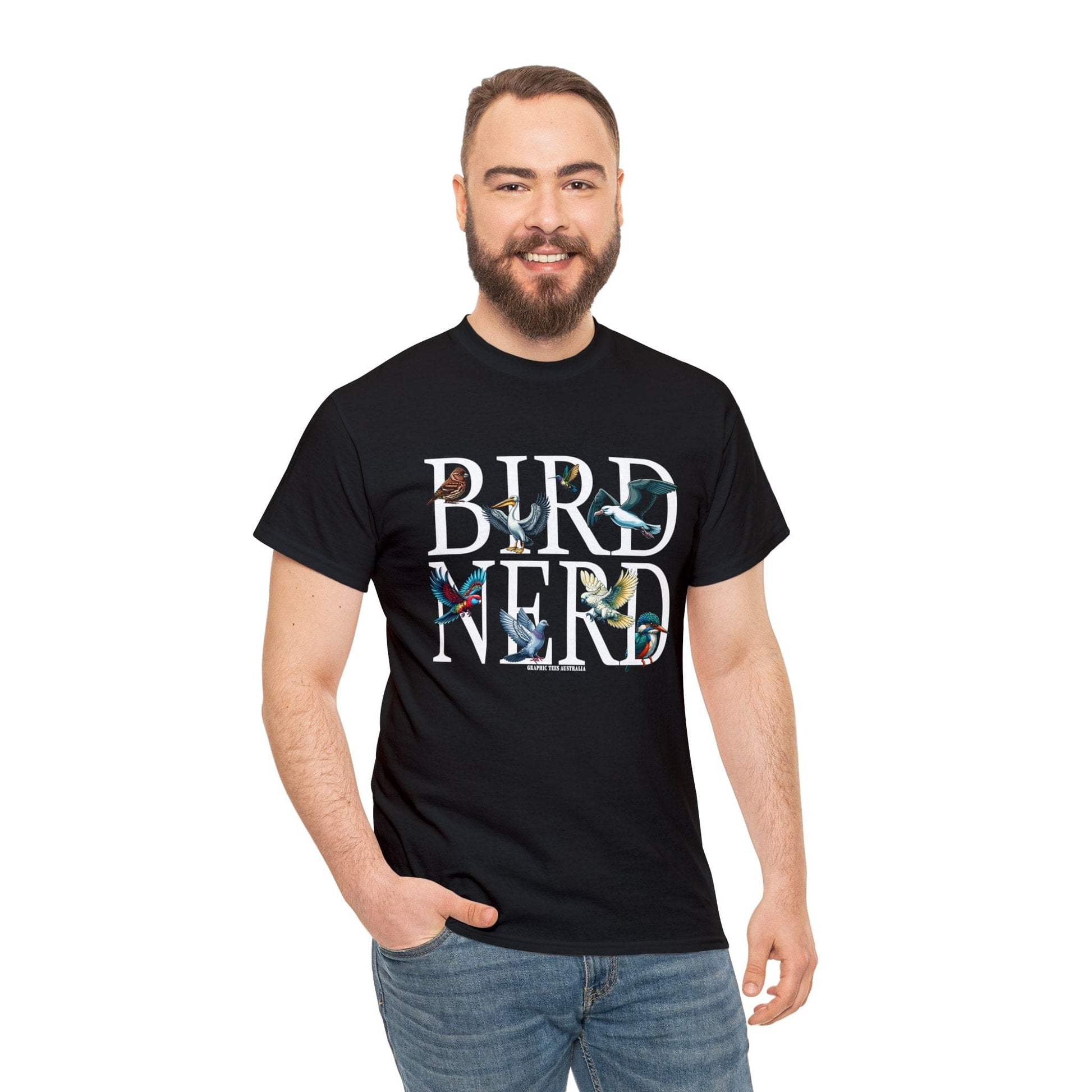 Bird Nerd Graphic Tee Graphic Tees Australia Graphic T-Shirt Australia -  Cool Graphic T-Shirts Online - 