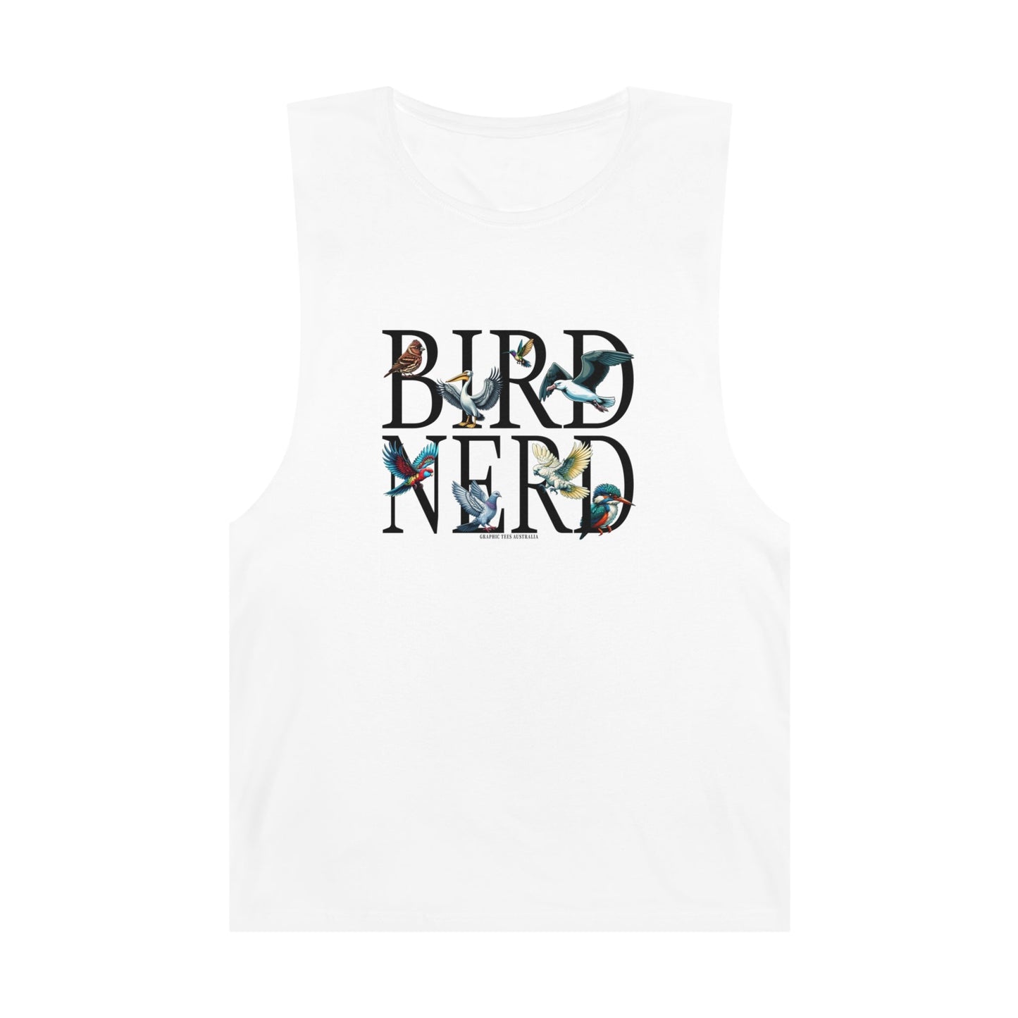 Bird Nerd Tank Top Graphic Tees Australia White / XS Graphic T-Shirt Australia -  Cool Graphic T-Shirts Online - 