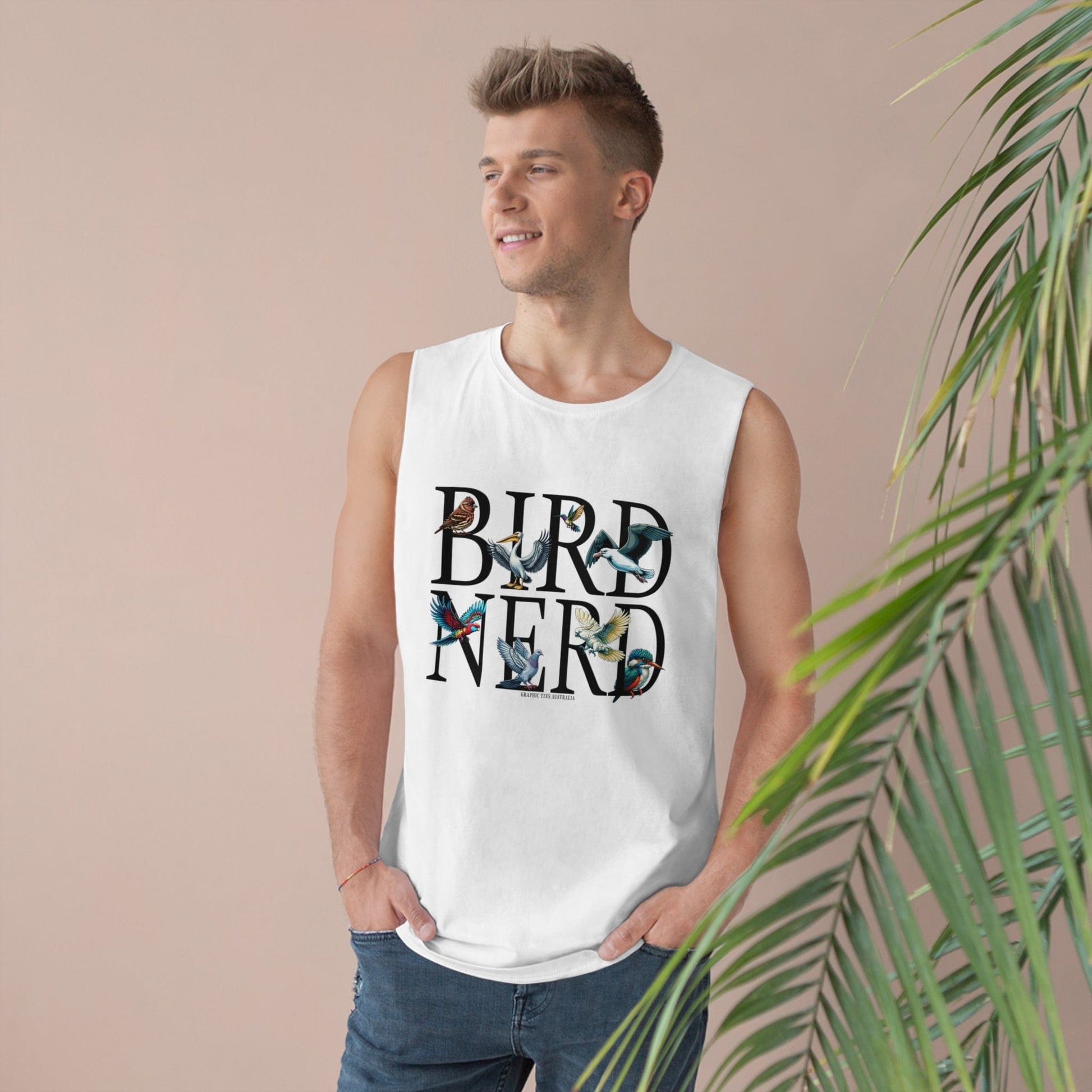 Bird Nerd Tank Top Graphic Tees Australia Graphic T-Shirt Australia -  Cool Graphic T-Shirts Online - 