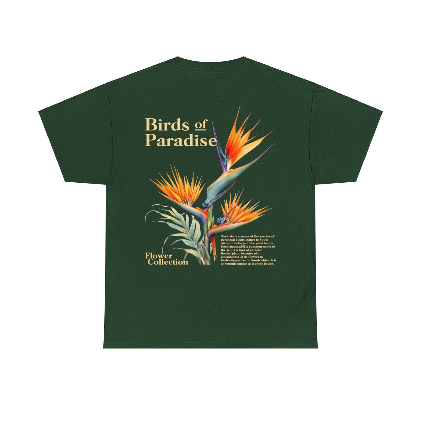 Birds Of Paradise Graphic Tee Graphic Tees Australia Forest Green / S Graphic T-Shirt Australia -  Cool Graphic T-Shirts Online -  Birds Of Paradise Graphic Tee | Cool Graphic T-Shirts Online Au