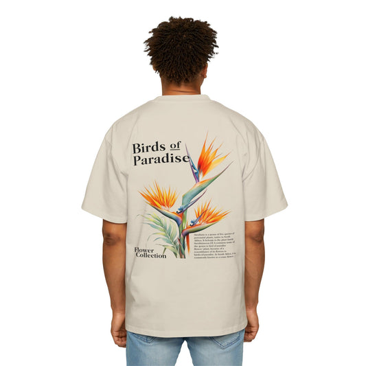 Birds Of Paradise Oversized Tee Graphic Tees Australia Ecru / S Graphic T-Shirt Australia -  Cool Graphic T-Shirts Online -  Birds Of Paradise Oversized Tee | Cool Oversized T-Shirts Au