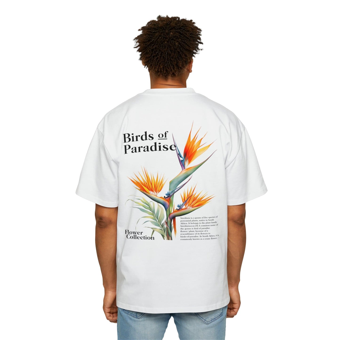 Birds Of Paradise Oversized Tee Graphic Tees Australia White / S Graphic T-Shirt Australia -  Cool Graphic T-Shirts Online -  Birds Of Paradise Oversized Tee | Cool Oversized T-Shirts Au