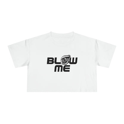 Blow Me Turbocharger Crop Tee Graphic Tees Australia Graphic T-Shirt Australia -  Cool Graphic T-Shirts Online - 