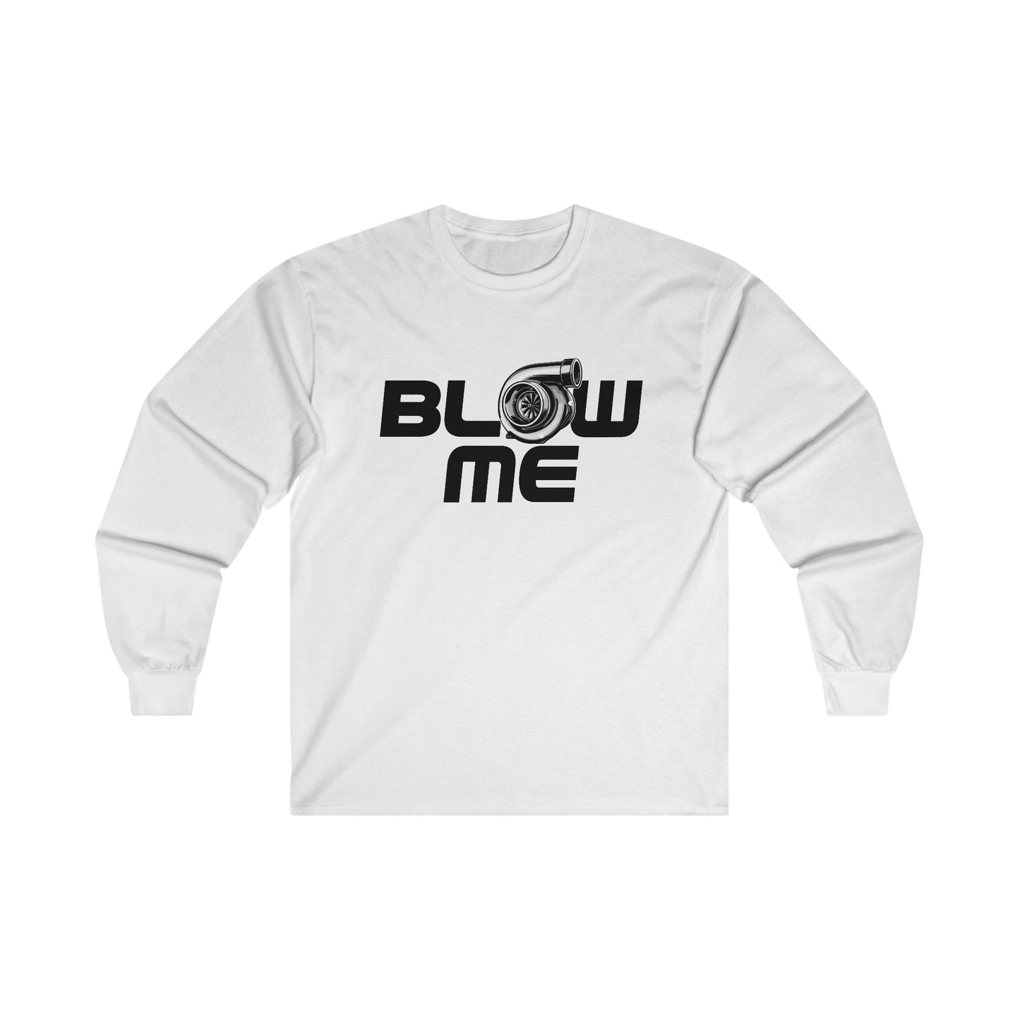 Blow Me Turbocharger Long Sleeve Graphic Tees Australia S / White Graphic T-Shirt Australia -  Cool Graphic T-Shirts Online - 