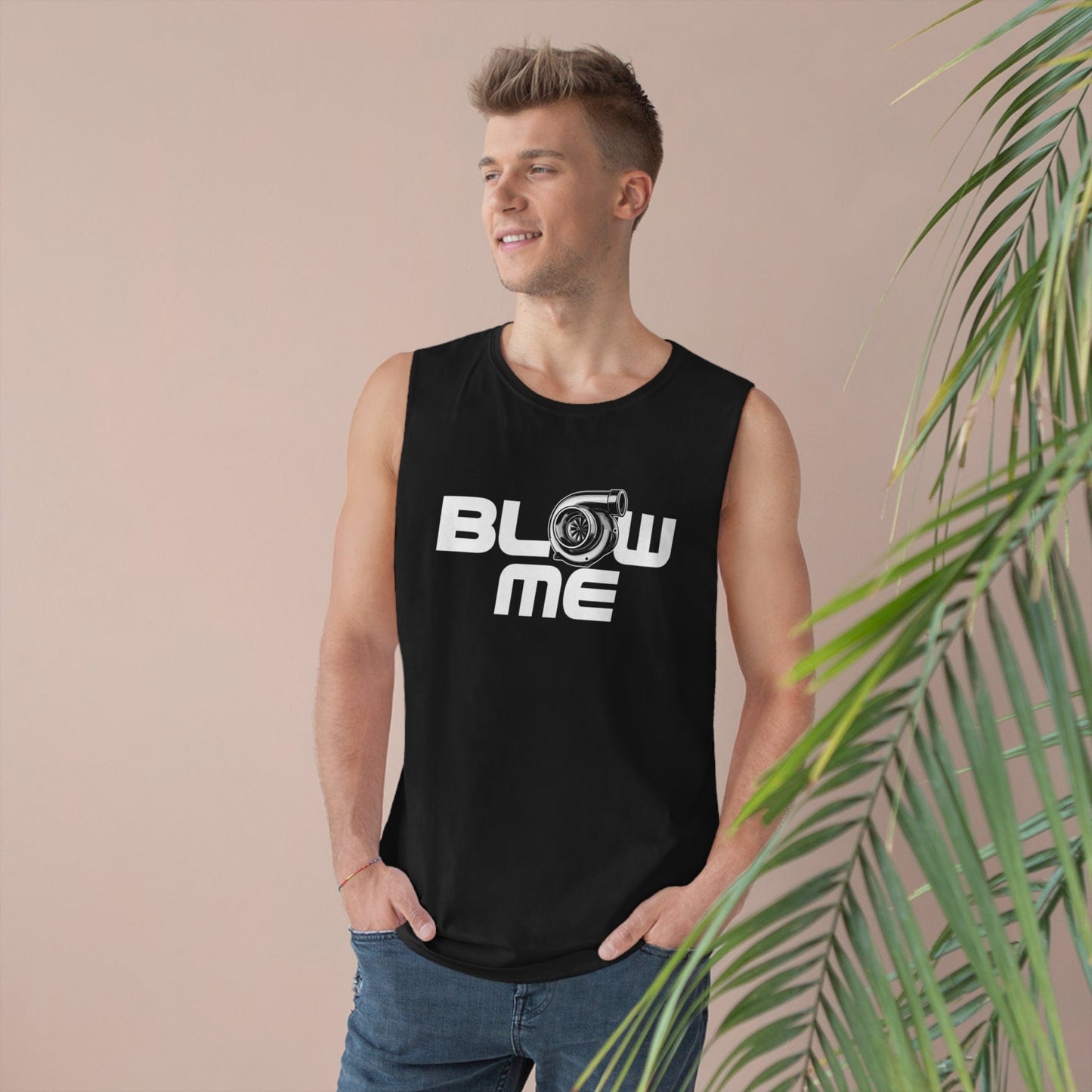 Blow Me Turbocharger Tank Top Graphic Tees Australia Black / XS Graphic T-Shirt Australia -  Cool Graphic T-Shirts Online - 