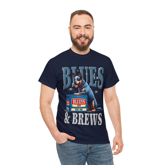 Blues And Brews Graphic Tee Graphic Tees Australia Navy / S Graphic T-Shirt Australia -  Cool Graphic T-Shirts Online -  Blues And Brews T-Shirt | Funny Frothies T-Shirt Australia