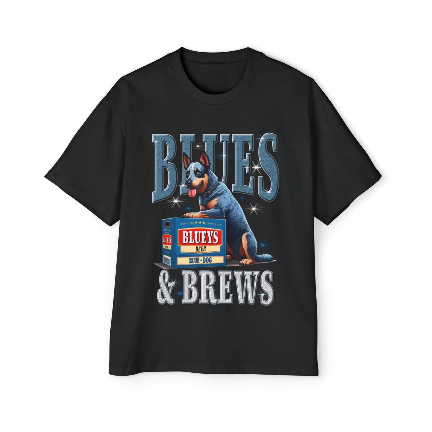 Blues And Brews Oversized Tee Graphic Tees Australia Graphic T-Shirt Australia -  Cool Graphic T-Shirts Online -  Blues And Brews Oversized Tee | Pub Dog T-Shirts Australia