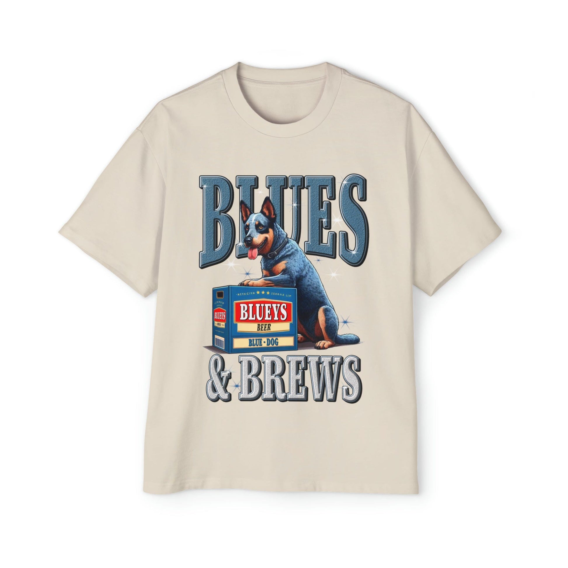 Blues And Brews Oversized Tee Graphic Tees Australia Graphic T-Shirt Australia -  Cool Graphic T-Shirts Online -  Blues And Brews Oversized Tee | Pub Dog T-Shirts Australia