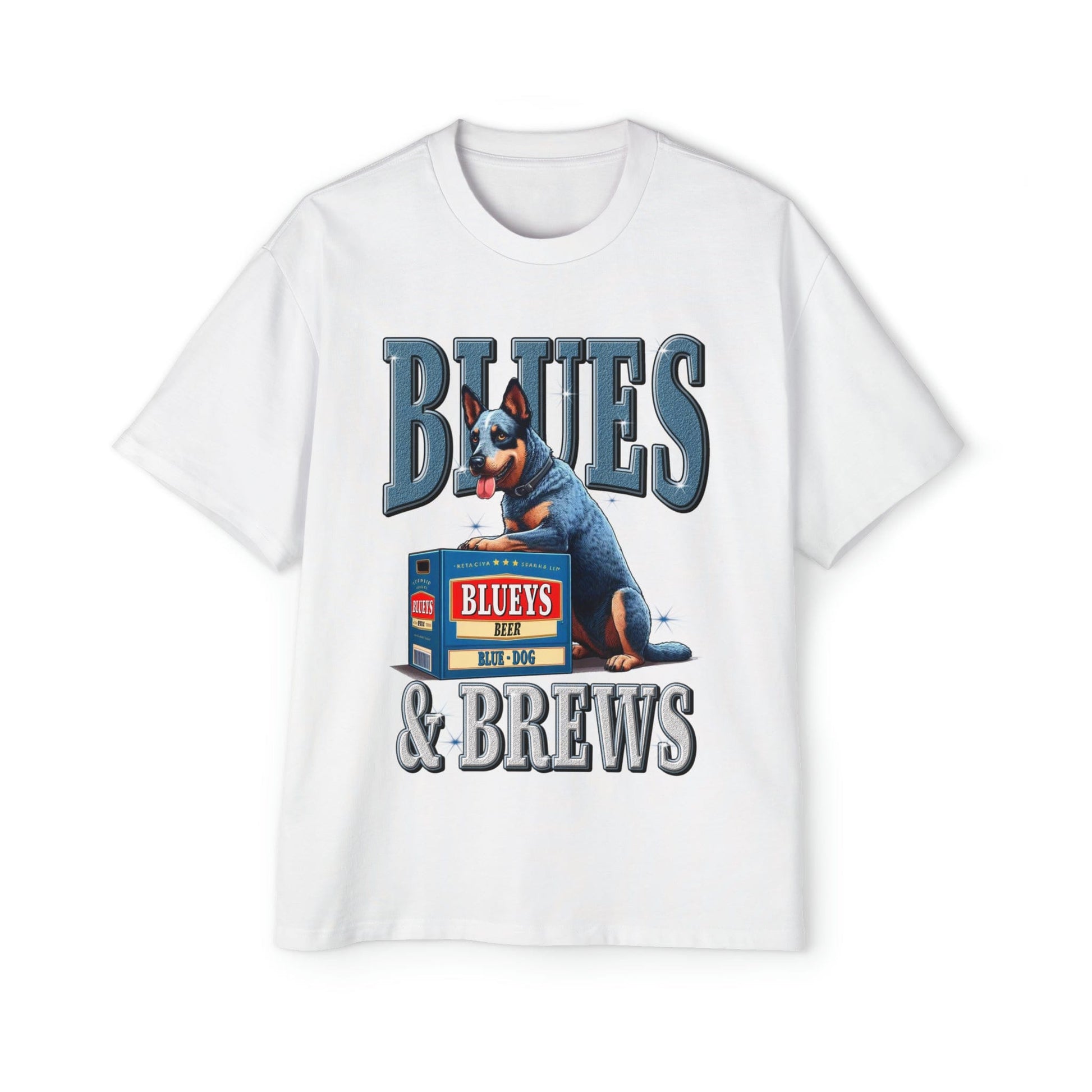 Blues And Brews Oversized Tee Graphic Tees Australia Graphic T-Shirt Australia -  Cool Graphic T-Shirts Online -  Blues And Brews Oversized Tee | Pub Dog T-Shirts Australia