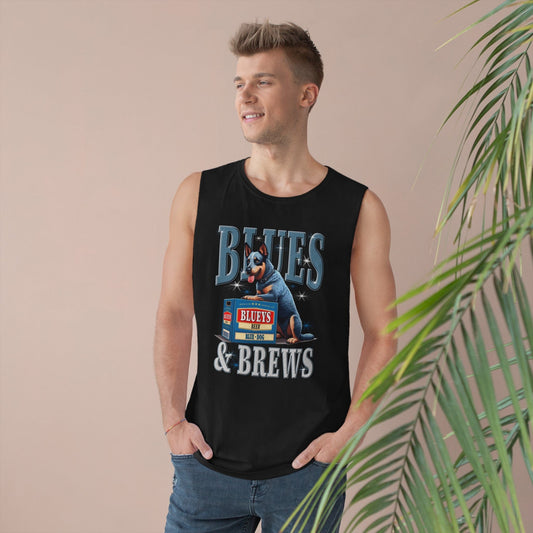 Blues And Brews Tank Top Graphic Tees Australia Black / XS Graphic T-Shirt Australia -  Cool Graphic T-Shirts Online -  Blues And Brews Tank Top | Frothies Tank Top