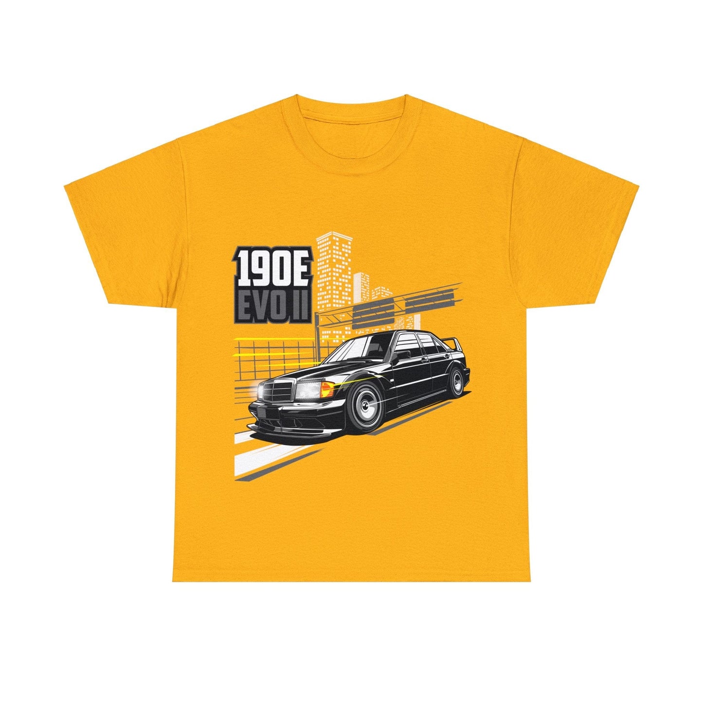 BMW 190e Evo II JDM Graphic Tee Graphic Tees Australia Gold / S Graphic T-Shirt Australia -  Cool Graphic T-Shirts Online - 