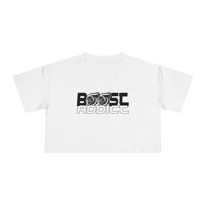 Boost Addict Crop Tee Graphic Tees Australia Graphic T-Shirt Australia -  Cool Graphic T-Shirts Online - 