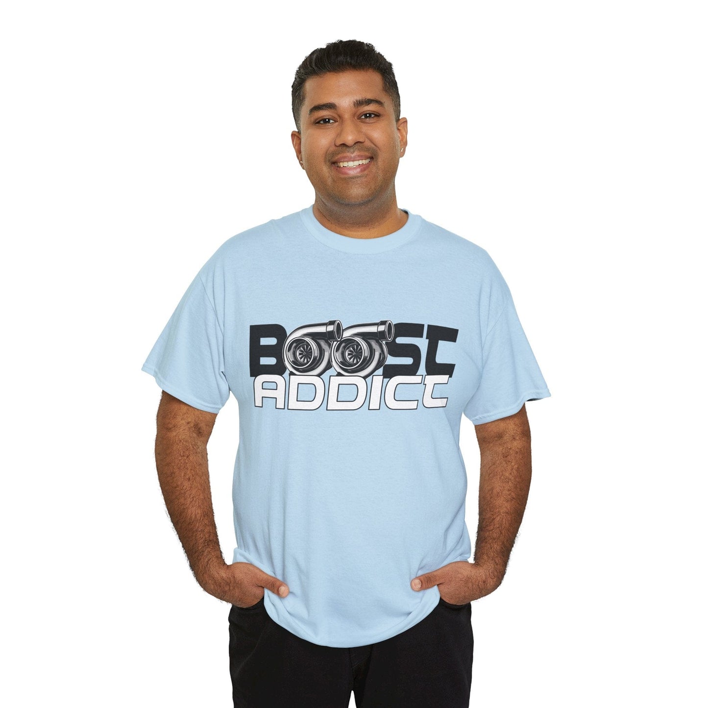 Boost Addict Graphic Tee Graphic Tees Australia Light Blue / S Graphic T-Shirt Australia -  Cool Graphic T-Shirts Online -  Boost Addict T-Shirt | JDM Race Wear Australia