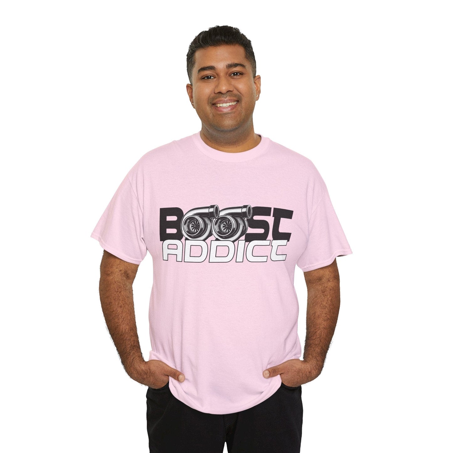 Boost Addict Graphic Tee Graphic Tees Australia Light Pink / S Graphic T-Shirt Australia -  Cool Graphic T-Shirts Online -  Boost Addict T-Shirt | JDM Race Wear Australia