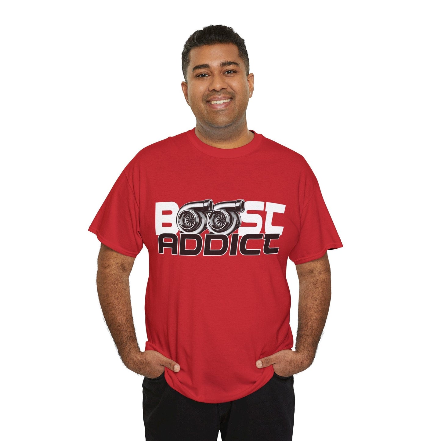 Boost Addict Graphic Tee Graphic Tees Australia Red / S Graphic T-Shirt Australia -  Cool Graphic T-Shirts Online -  Boost Addict T-Shirt | JDM Race Wear Australia