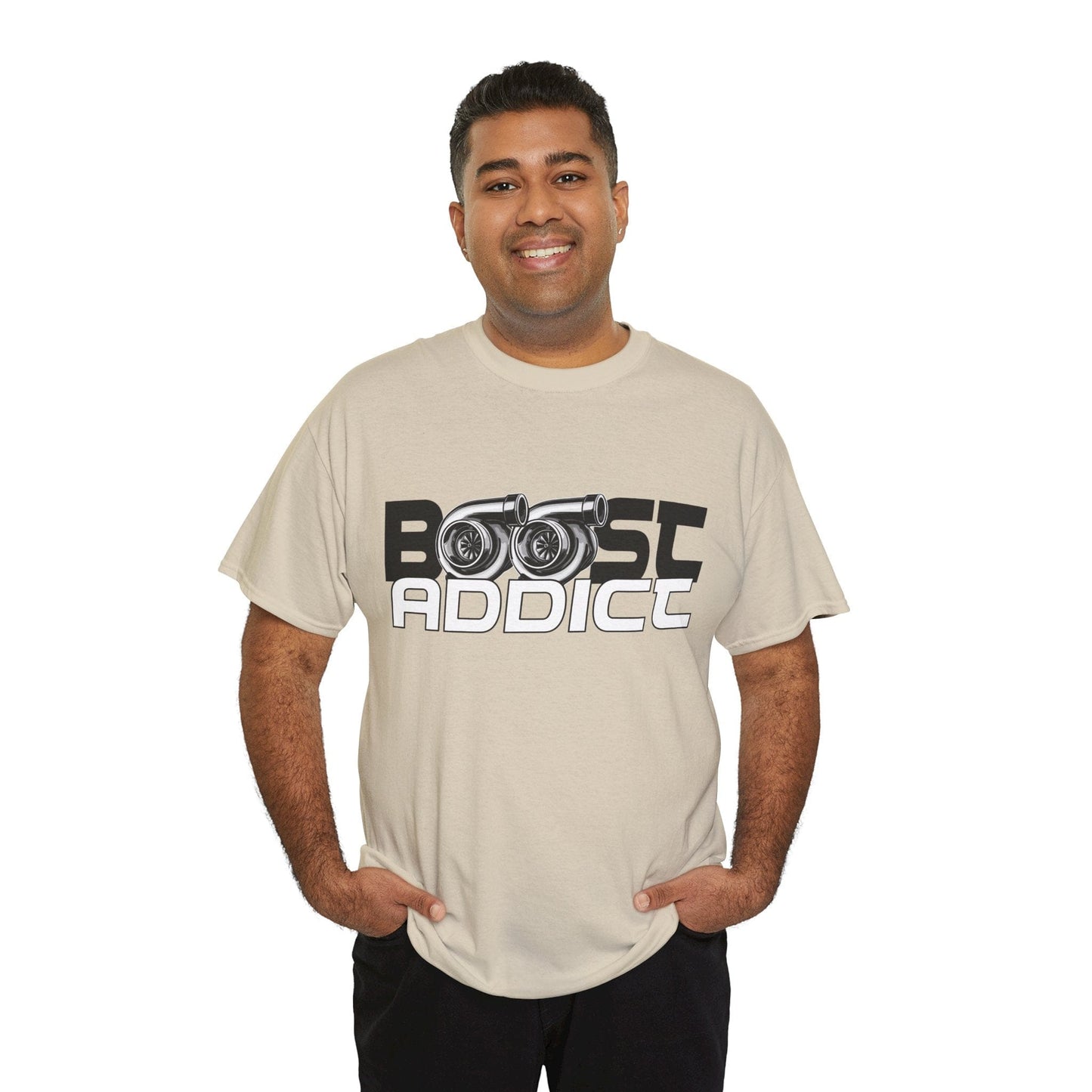 Boost Addict Graphic Tee Graphic Tees Australia Sand / S Graphic T-Shirt Australia -  Cool Graphic T-Shirts Online -  Boost Addict T-Shirt | JDM Race Wear Australia