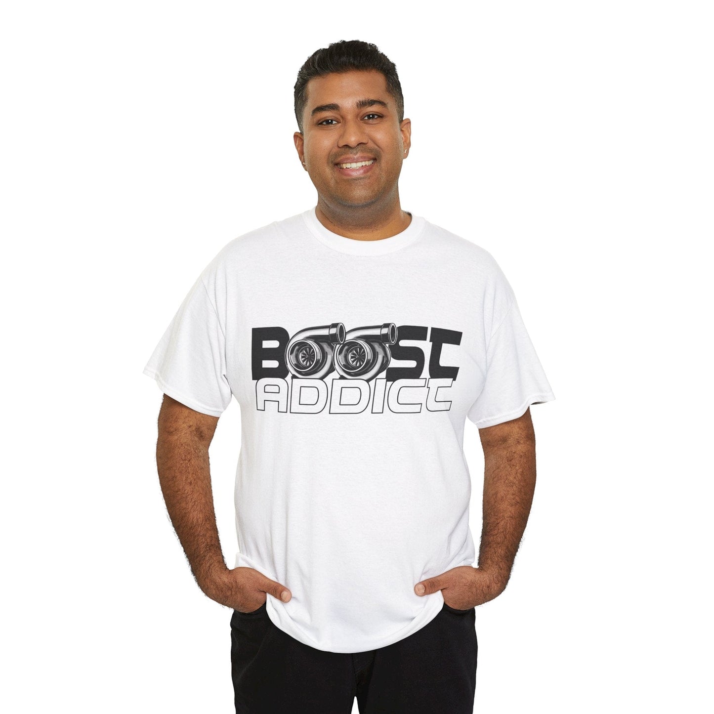 Boost Addict Graphic Tee Graphic Tees Australia White / S Graphic T-Shirt Australia -  Cool Graphic T-Shirts Online -  Boost Addict T-Shirt | JDM Race Wear Australia