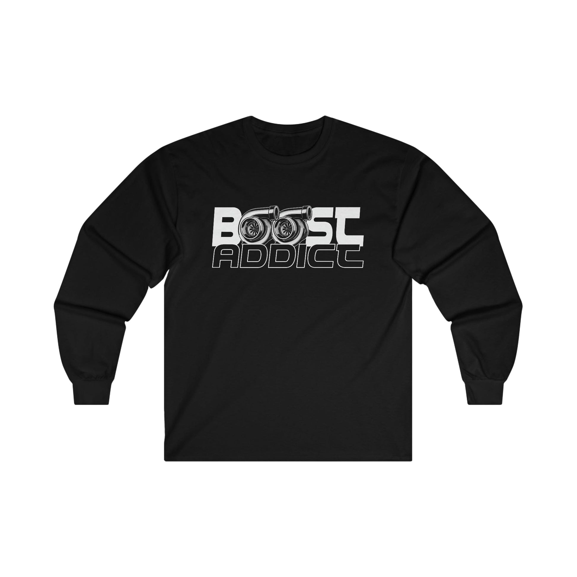 Boost Addict Long Sleeve Graphic Tees Australia S / Black Graphic T-Shirt Australia -  Cool Graphic T-Shirts Online - 