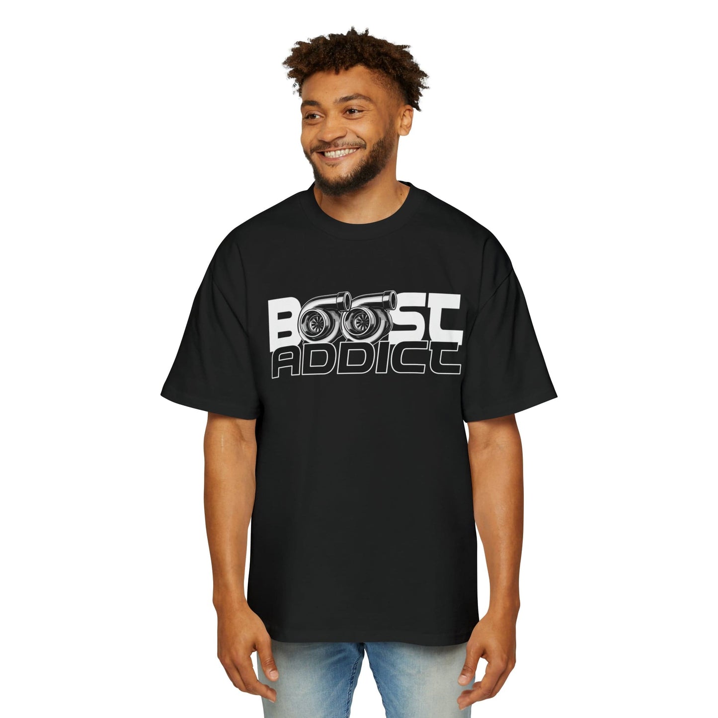 Boost Addict Oversized Tee Graphic Tees Australia Black / S Graphic T-Shirt Australia -  Cool Graphic T-Shirts Online - 