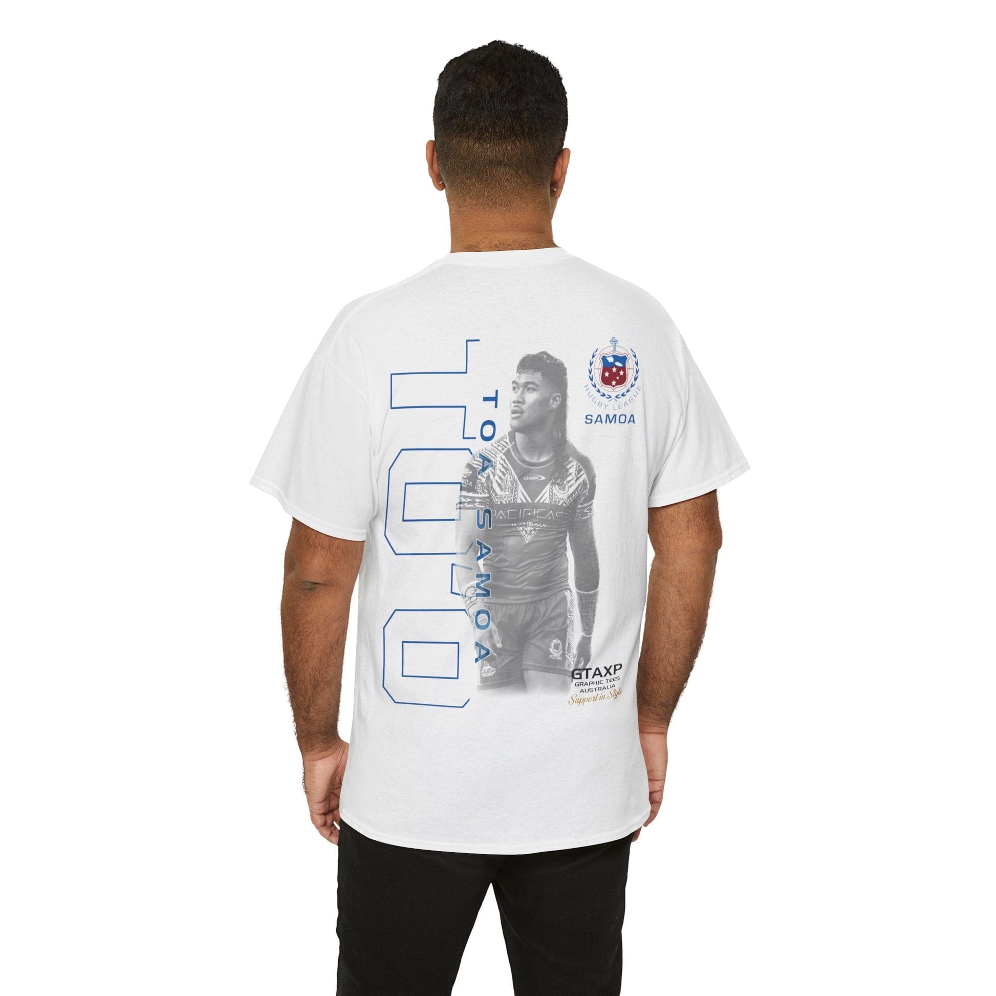 Brian To'o Samoa Graphic Tee Graphic Tees Australia White / S Graphic T-Shirt Australia -  Cool Graphic T-Shirts Online -  Brian To'o Samoa T-Shirt | Samoa Supporters Fan Gear