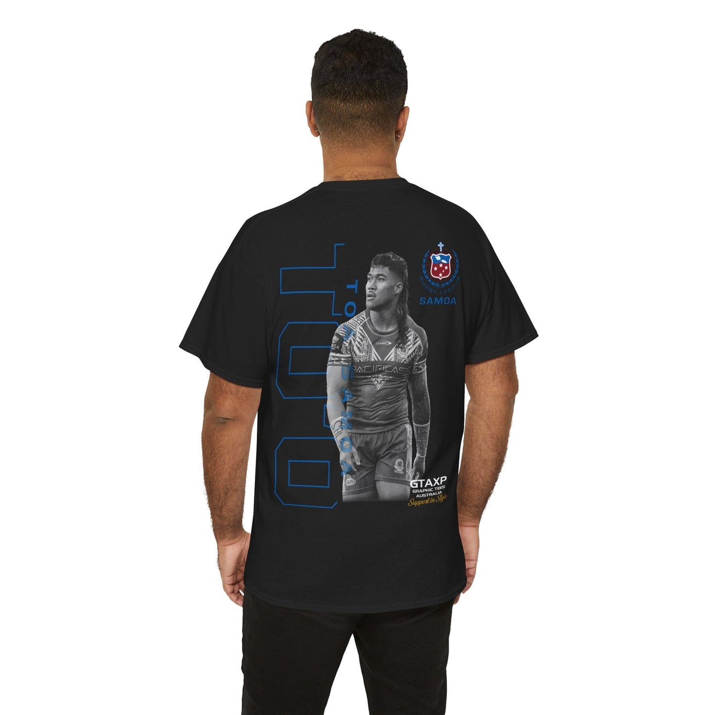 Brian To'o Samoa Graphic Tee Graphic Tees Australia Black / S Graphic T-Shirt Australia -  Cool Graphic T-Shirts Online -  Brian To'o Samoa T-Shirt | Samoa Supporters Fan Gear