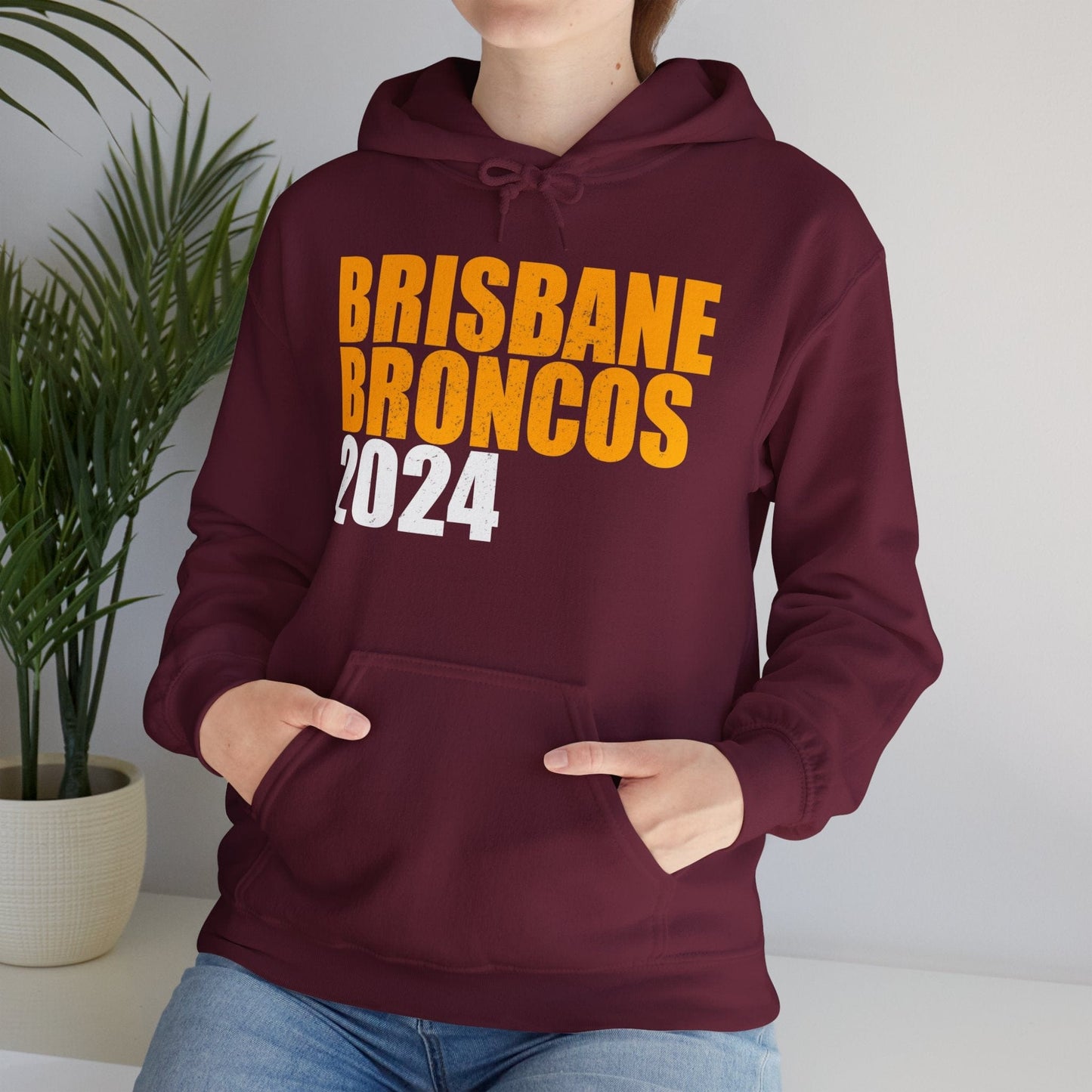 Brisbane Broncos 2024 Hoodie Graphic Tees Australia Maroon / S Graphic T-Shirt Australia -  Cool Graphic T-Shirts Online -  Brisbane Broncos 2024 Hoodie | NRL hoodies Australia