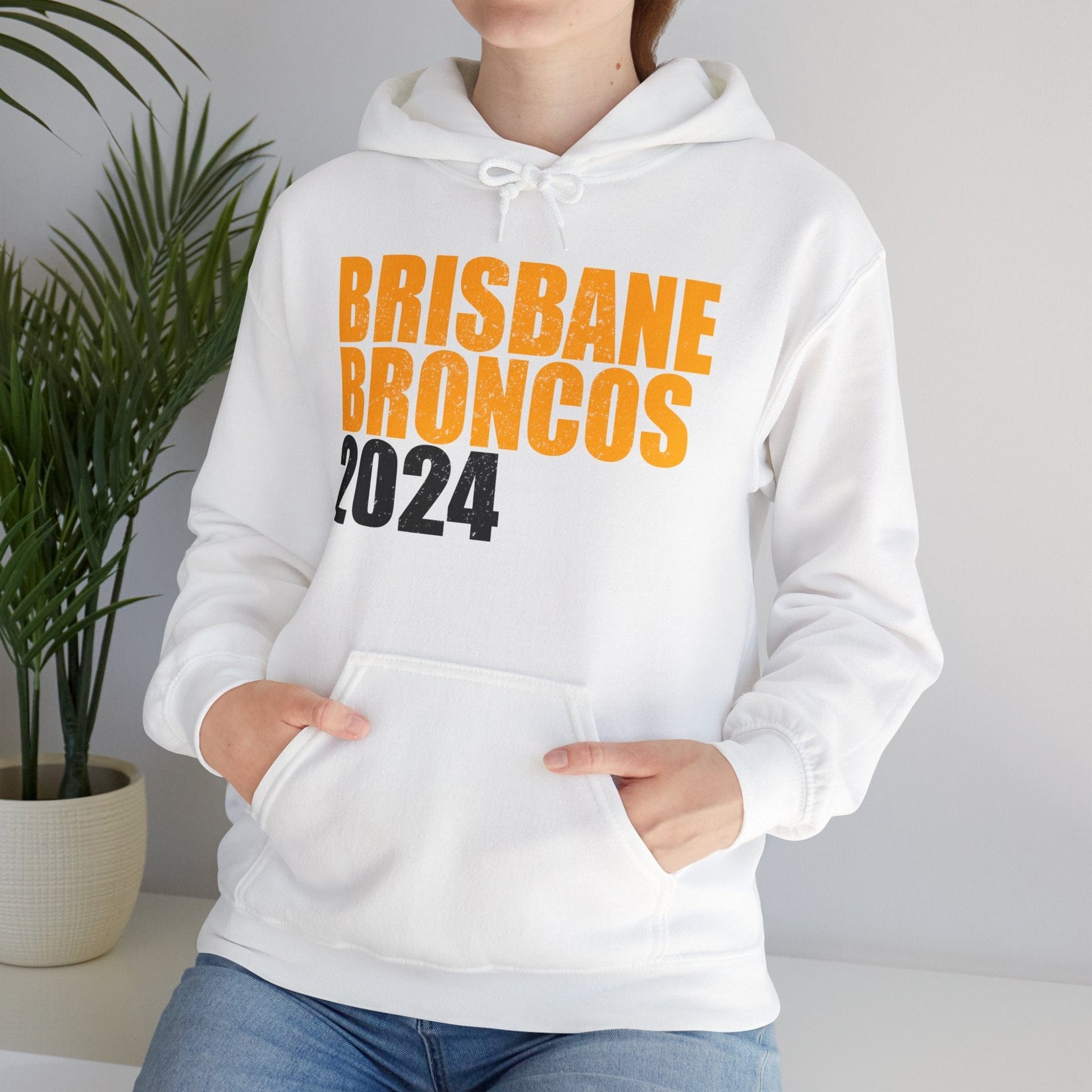 Brisbane Broncos 2024 Hoodie Graphic Tees Australia White / S Graphic T-Shirt Australia -  Cool Graphic T-Shirts Online -  Brisbane Broncos 2024 Hoodie | NRL hoodies Australia