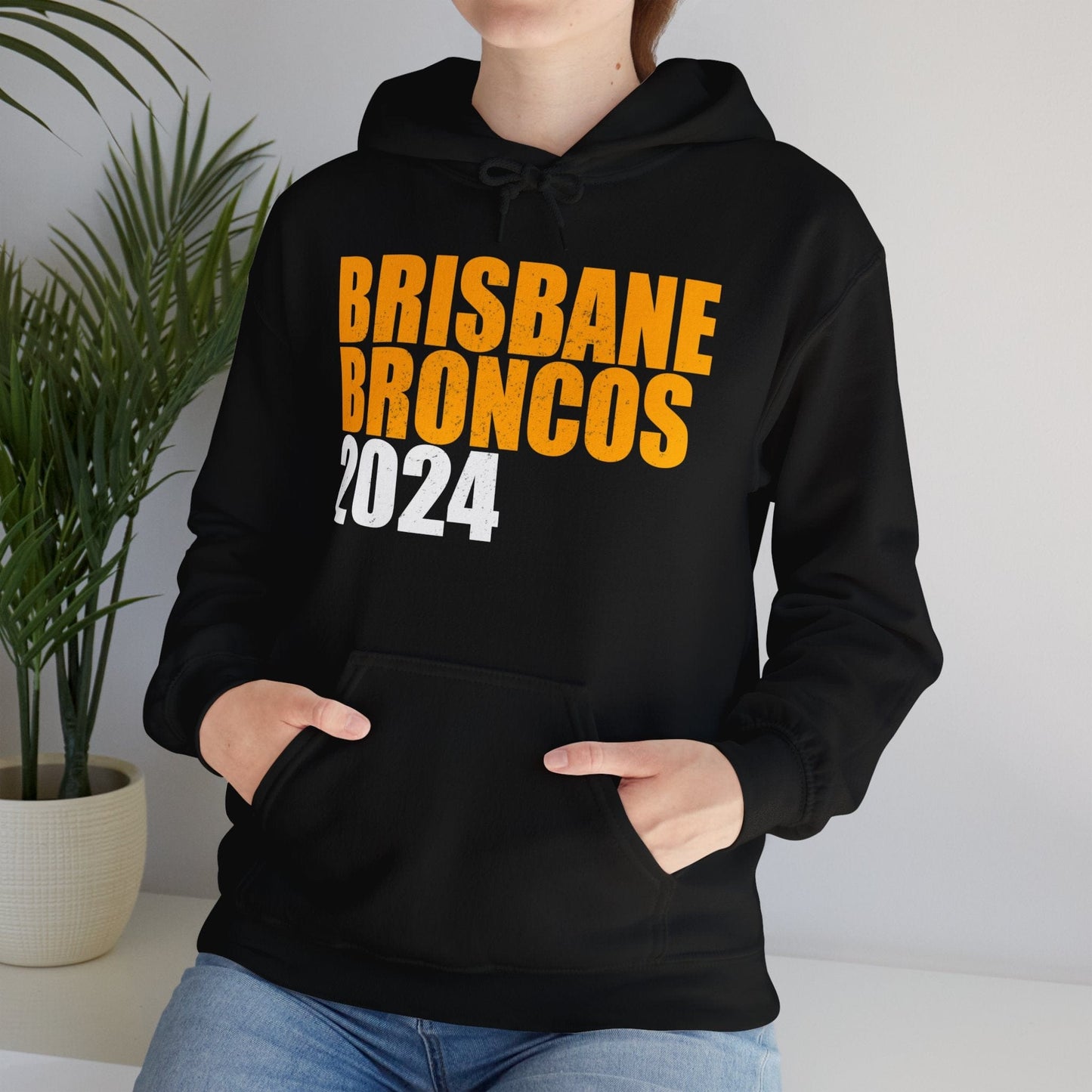 Brisbane Broncos 2024 Hoodie Graphic Tees Australia Black / S Graphic T-Shirt Australia -  Cool Graphic T-Shirts Online -  Brisbane Broncos 2024 Hoodie | NRL hoodies Australia