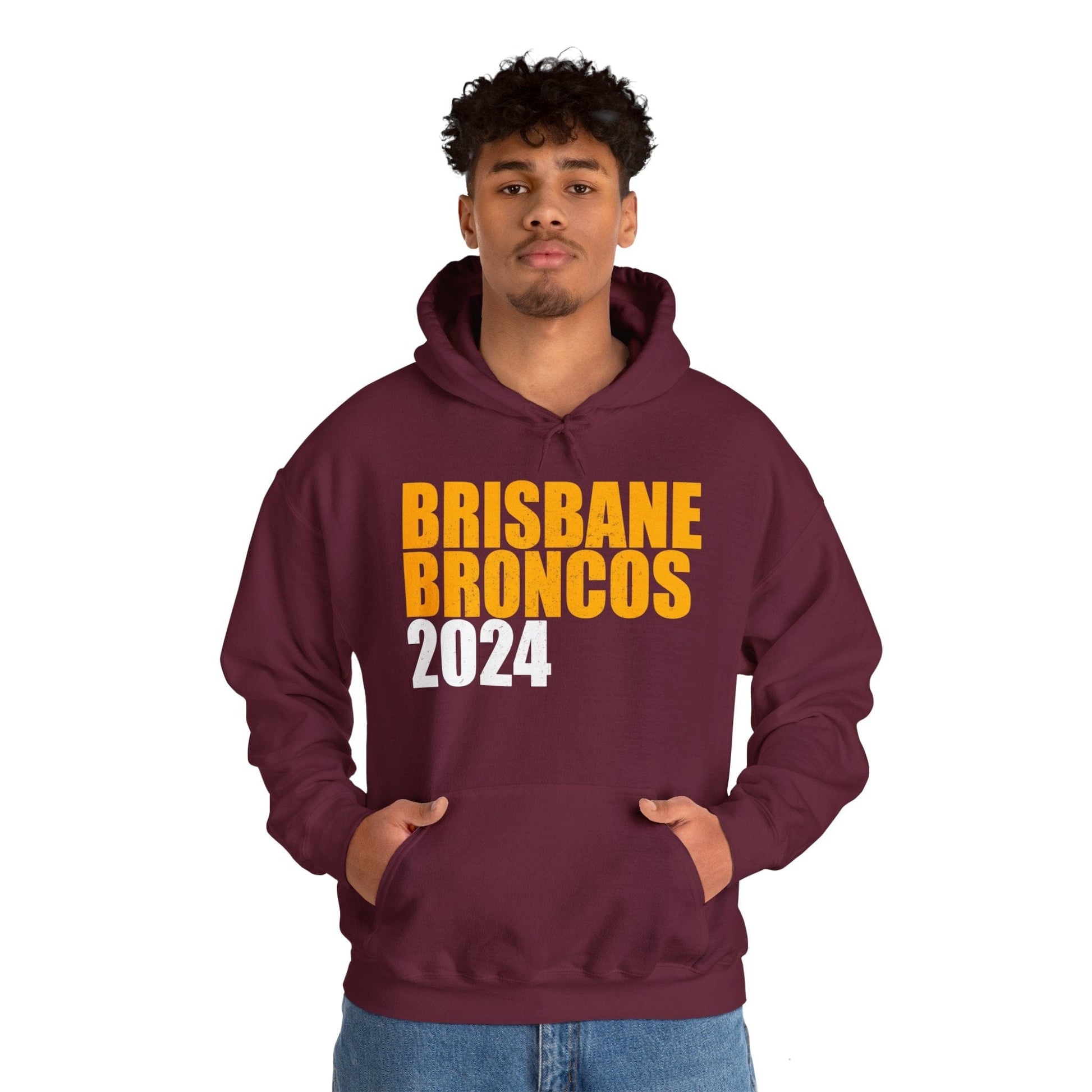 Brisbane Broncos 2024 Hoodie Graphic Tees Australia Graphic T-Shirt Australia -  Cool Graphic T-Shirts Online -  Brisbane Broncos 2024 Hoodie | NRL hoodies Australia