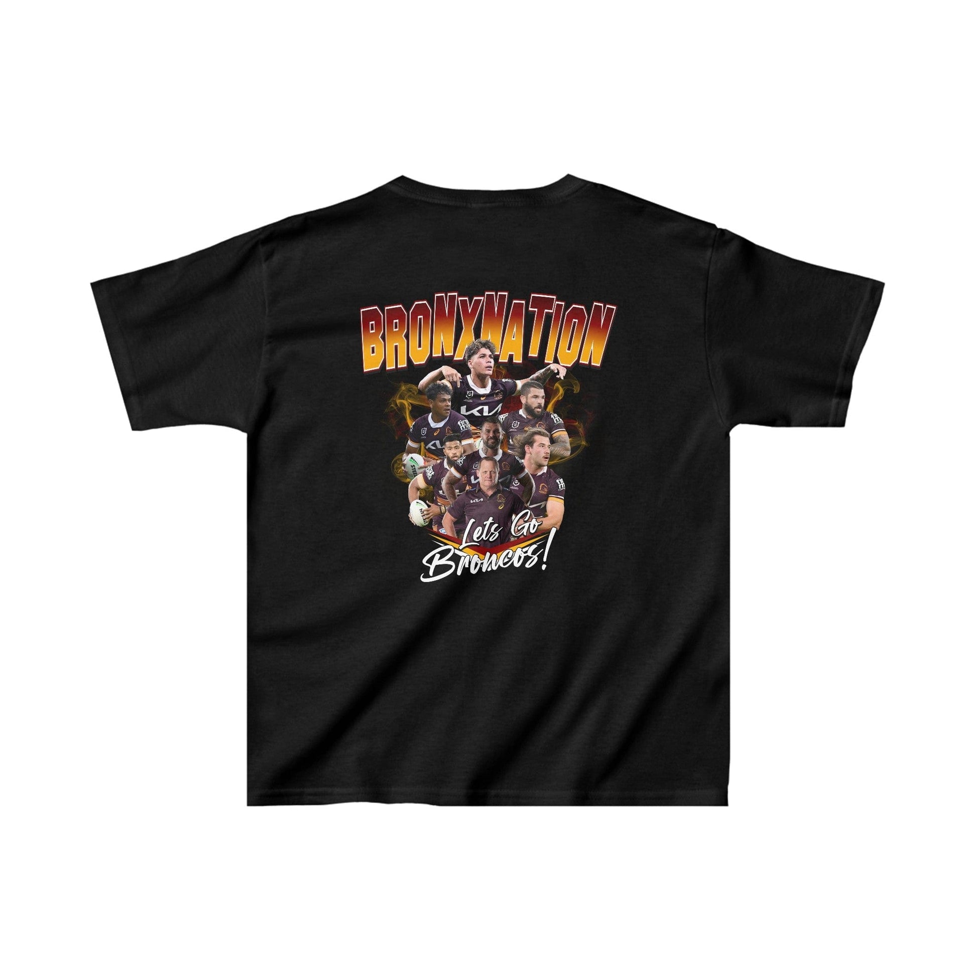 Brisbane Broncos BronxNation Kids Tee Printify XS / Black Graphic T-Shirt Australia -  Cool Graphic T-Shirts Online - 