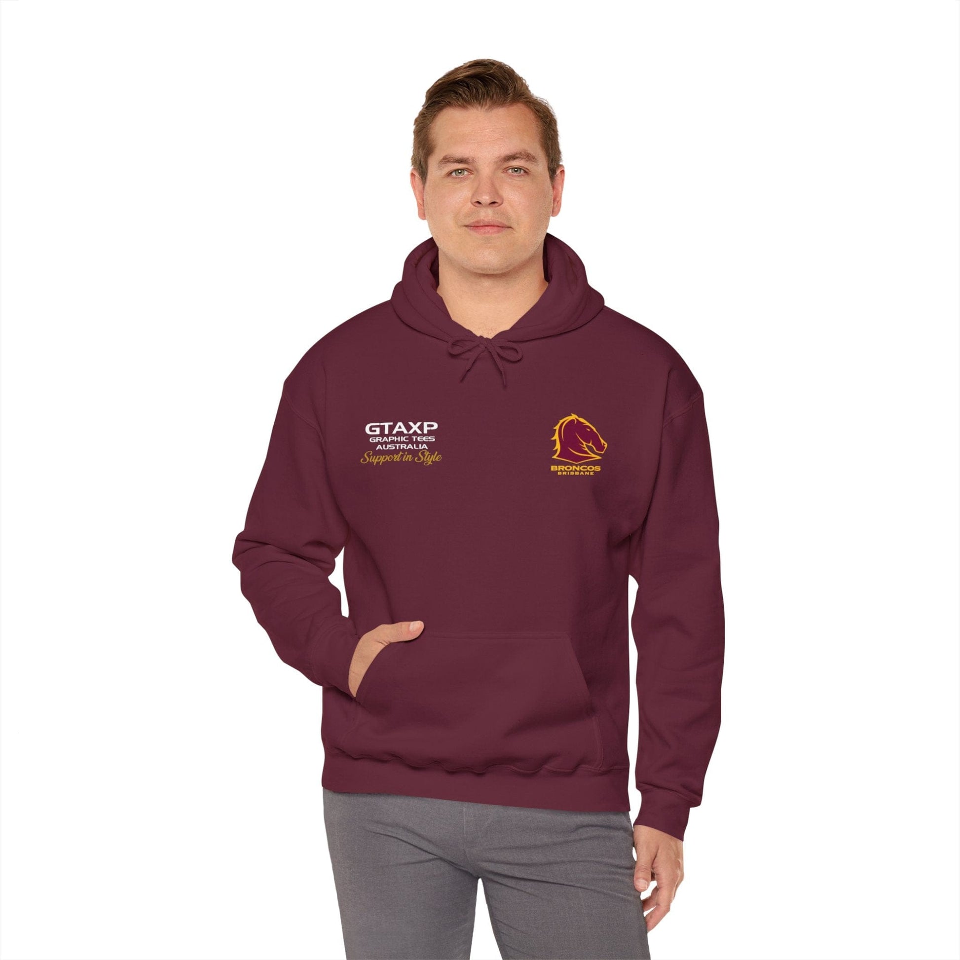 Brisbane Broncos Buck Hoodie Graphic Tees Australia Graphic T-Shirt Australia -  Cool Graphic T-Shirts Online -  Brisbane Broncos Buck Hoodie | Brisbane Broncos Hoodie