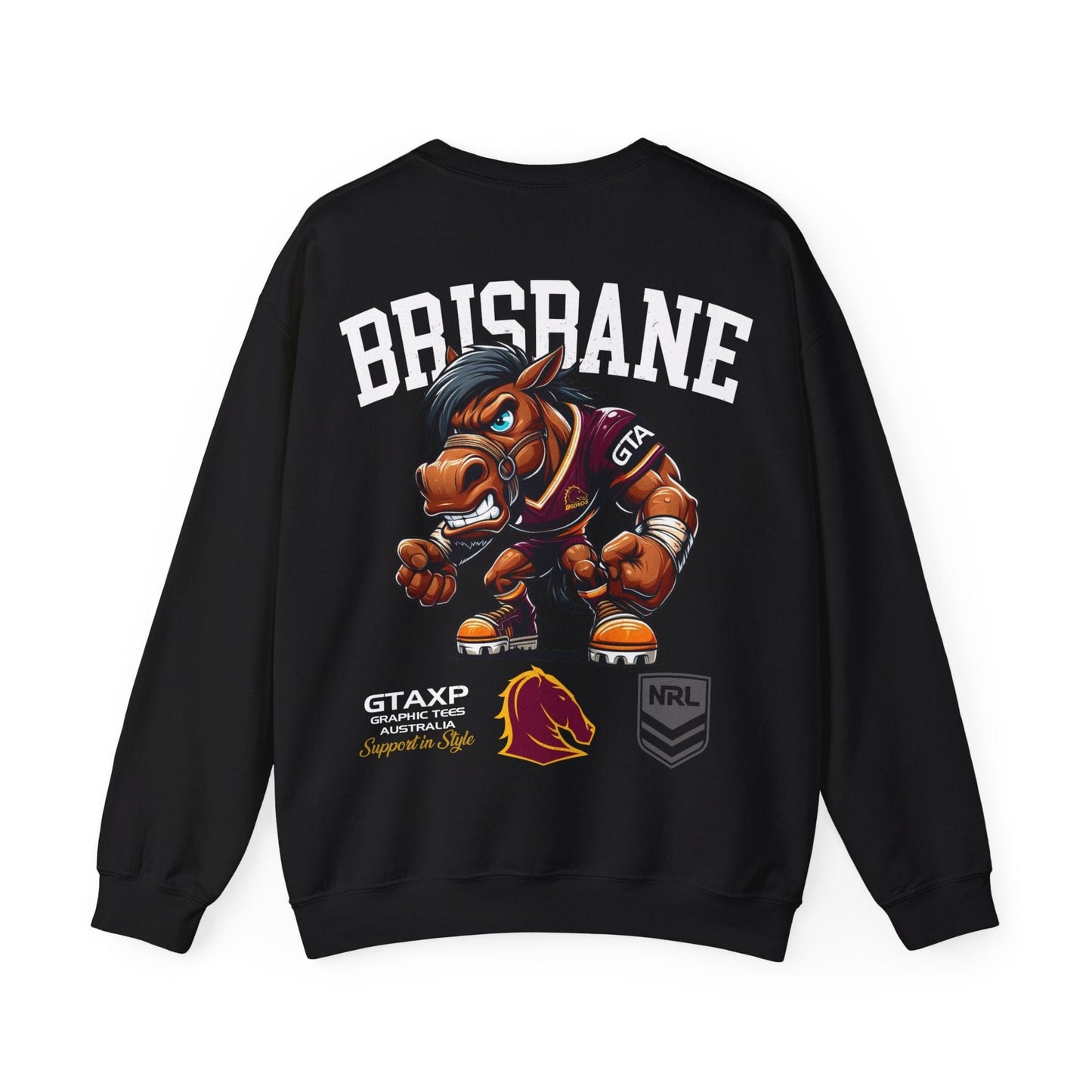 Brisbane Broncos Buck Jumper Graphic Tees Australia Graphic T-Shirt Australia -  Cool Graphic T-Shirts Online -  Brisbane Broncos Buck Jumper | Brisbane Broncos Crew Sweater