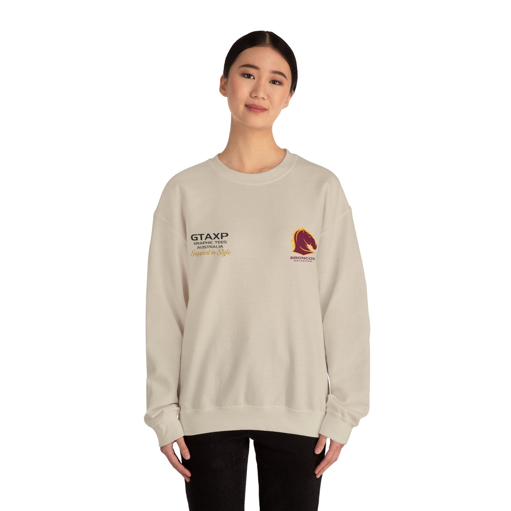 Brisbane Broncos Buck Jumper Graphic Tees Australia Graphic T-Shirt Australia -  Cool Graphic T-Shirts Online -  Brisbane Broncos Buck Jumper | Brisbane Broncos Crew Sweater