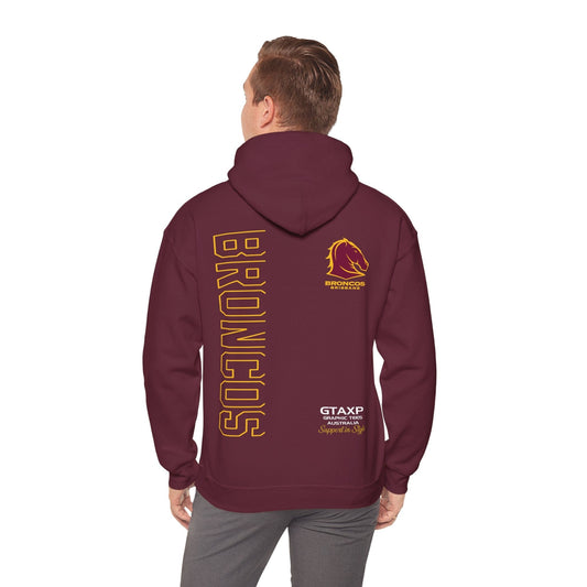 Brisbane Broncos Duo Hoodie Graphic Tees Australia Maroon / S Graphic T-Shirt Australia -  Cool Graphic T-Shirts Online -  Brisbane Broncos Duo Hoodie | Brisbane Broncos Merchandise