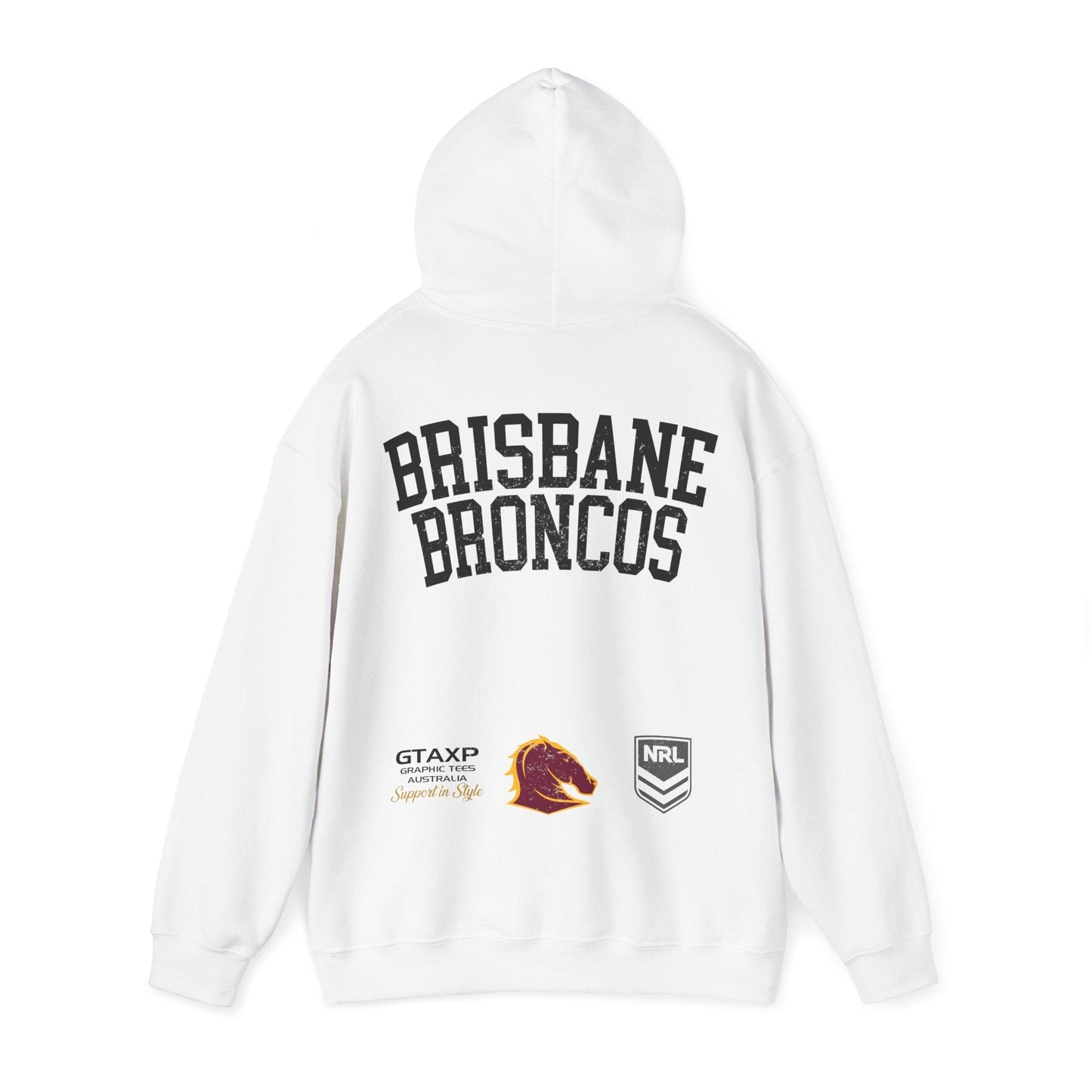 Brisbane Broncos NRL Hoodie Printify Graphic T-Shirt Australia -  Cool Graphic T-Shirts Online - 