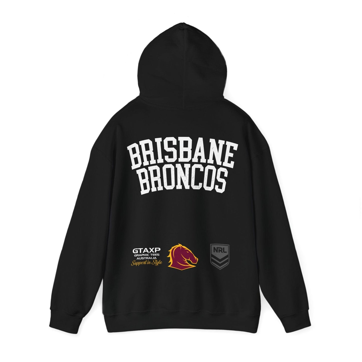 Brisbane Broncos NRL Hoodie Printify Graphic T-Shirt Australia -  Cool Graphic T-Shirts Online - 