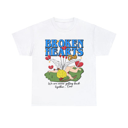 Broken Hearts Club Graphic Tee Graphic Tees Australia White / S Graphic T-Shirt Australia -  Cool Graphic T-Shirts Online -  Broken Hearts Club T-Shirt | Funny Graphic T-Shirt Australia