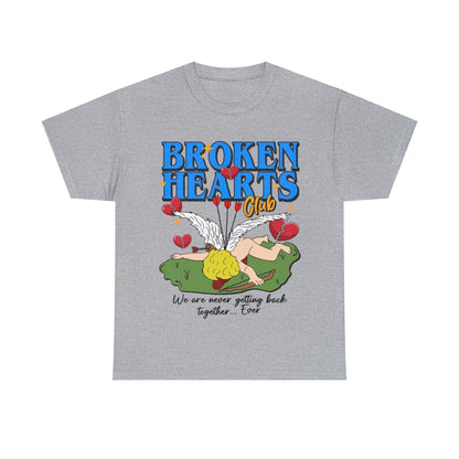 Broken Hearts Club Graphic Tee Graphic Tees Australia Sport Grey / S Graphic T-Shirt Australia -  Cool Graphic T-Shirts Online -  Broken Hearts Club T-Shirt | Funny Graphic T-Shirt Australia