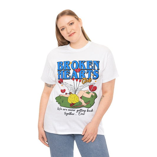 Broken Hearts Club Graphic Tee Graphic Tees Australia Graphic T-Shirt Australia -  Cool Graphic T-Shirts Online -  Broken Hearts Club T-Shirt | Funny Graphic T-Shirt Australia