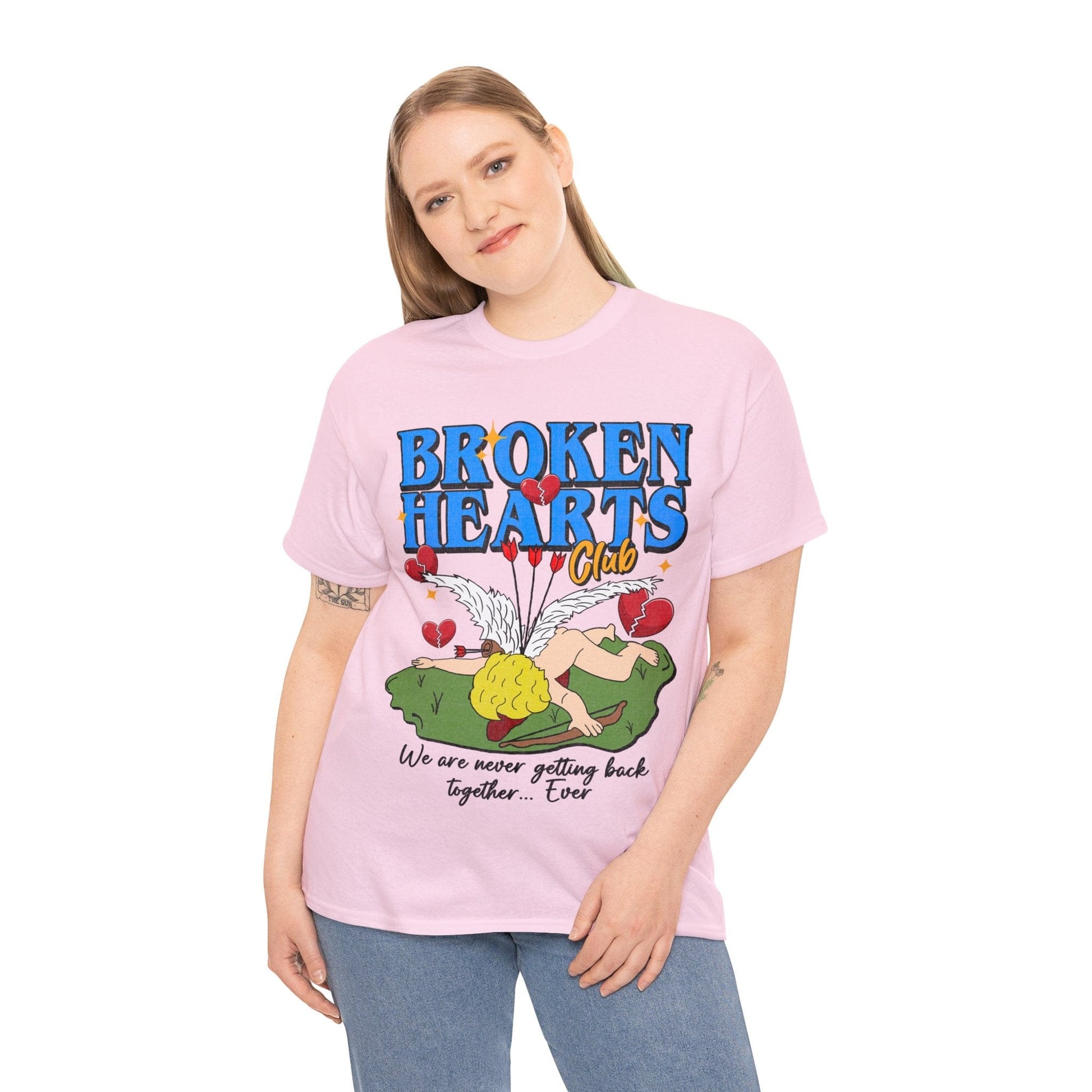 Broken Hearts Club Graphic Tee Graphic Tees Australia Graphic T-Shirt Australia -  Cool Graphic T-Shirts Online -  Broken Hearts Club T-Shirt | Funny Graphic T-Shirt Australia